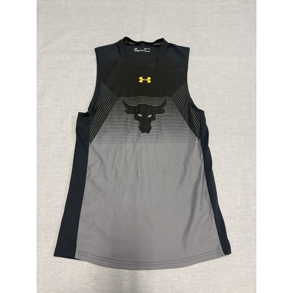 Under Armour Project Rock Vanish Sleeveless Shirt Tank Top Men's Small Black